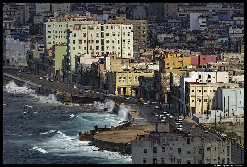 Panorámica del Malecón Habanero