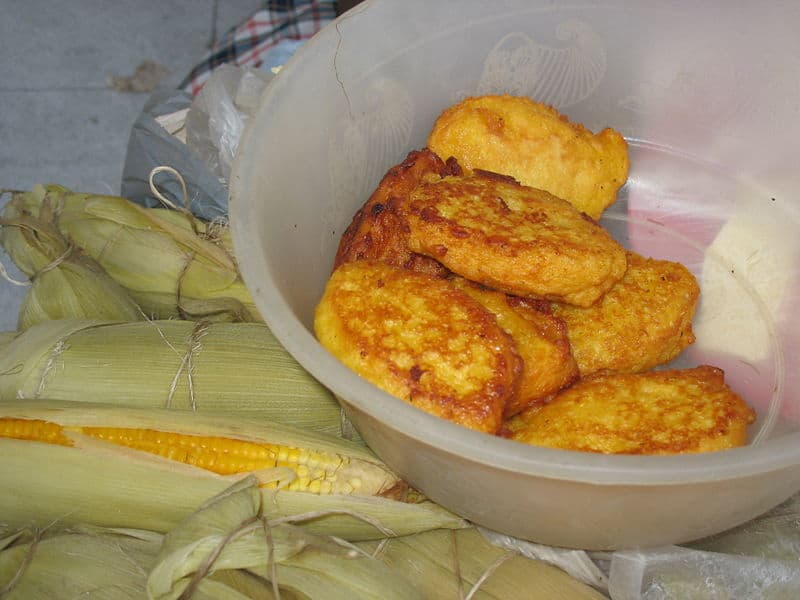 Frituras de maíz tierno