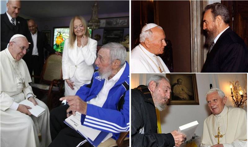 Fidel Castro y los papas