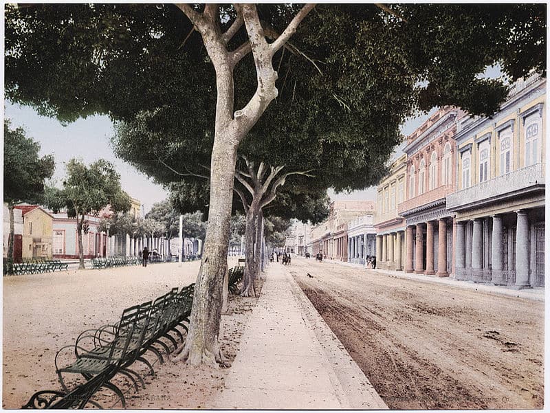 Postal antigua del Paseo del Prado