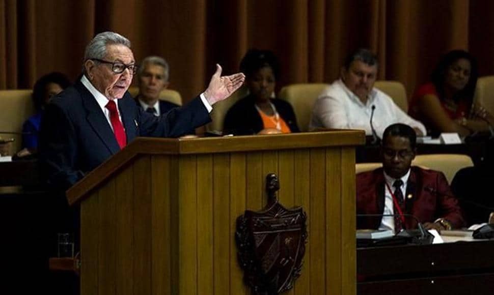 Raúl Castro durante su discurso