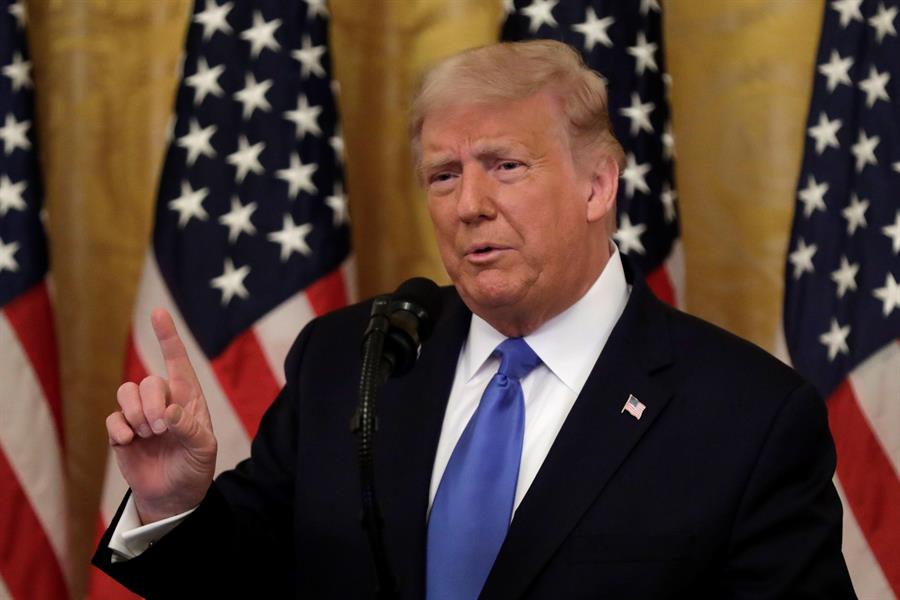 El presidente de los Estados Unidos, Donald J. Trump, durante un acto en la Casa Blanca